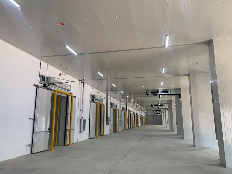 Maħżen tal-istruttura tal-azzar għar-refriġerazzjoni